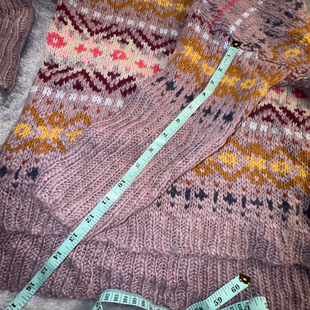 Sundance Women's Small‎ Fair Isle Sweater Open Knit Pullover Winter Warm Cozy - Picture 7 of 10